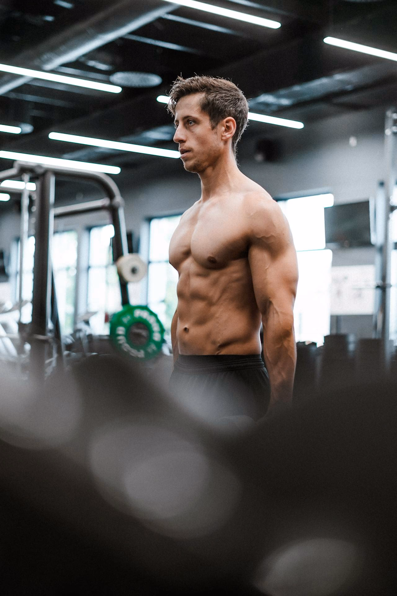 A Muscular Man in the Gym